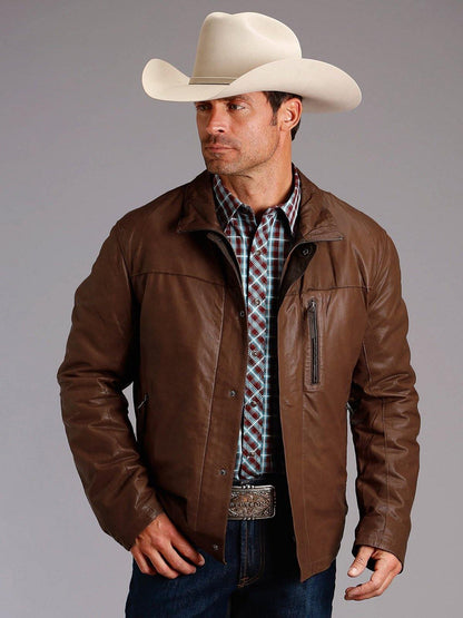 Men's Rustic Cowboy Leather Jacket