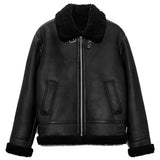 Men’s Classic Black Shearling Leather Jacket
