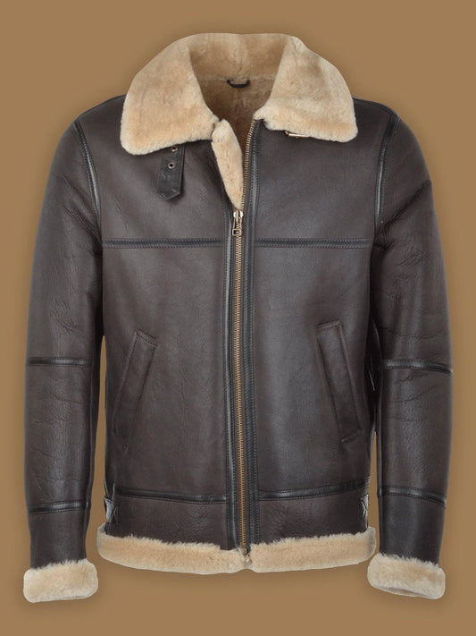 Dark Brown RAF Shearling Jacket
