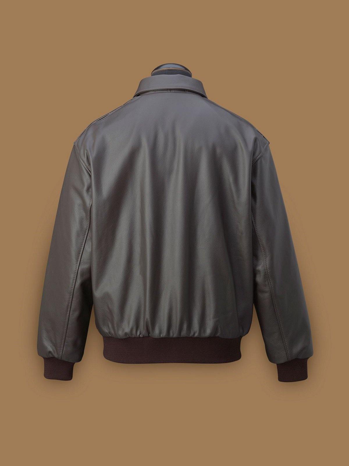 Men Dark Brown A2 Leather Jacket - Wiseleather