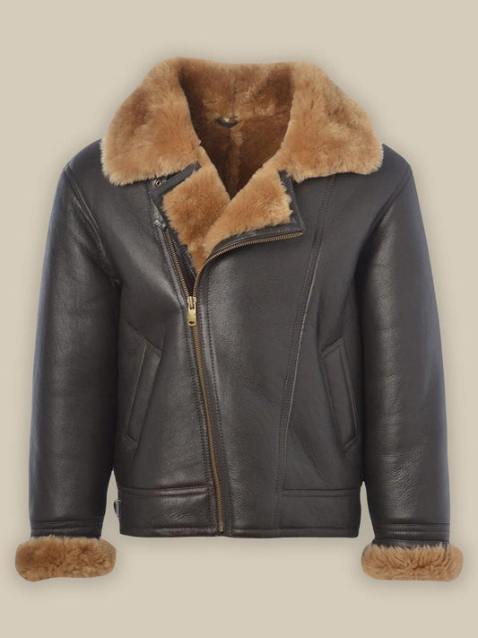 B3 Shearling Leather Bomber Jacket