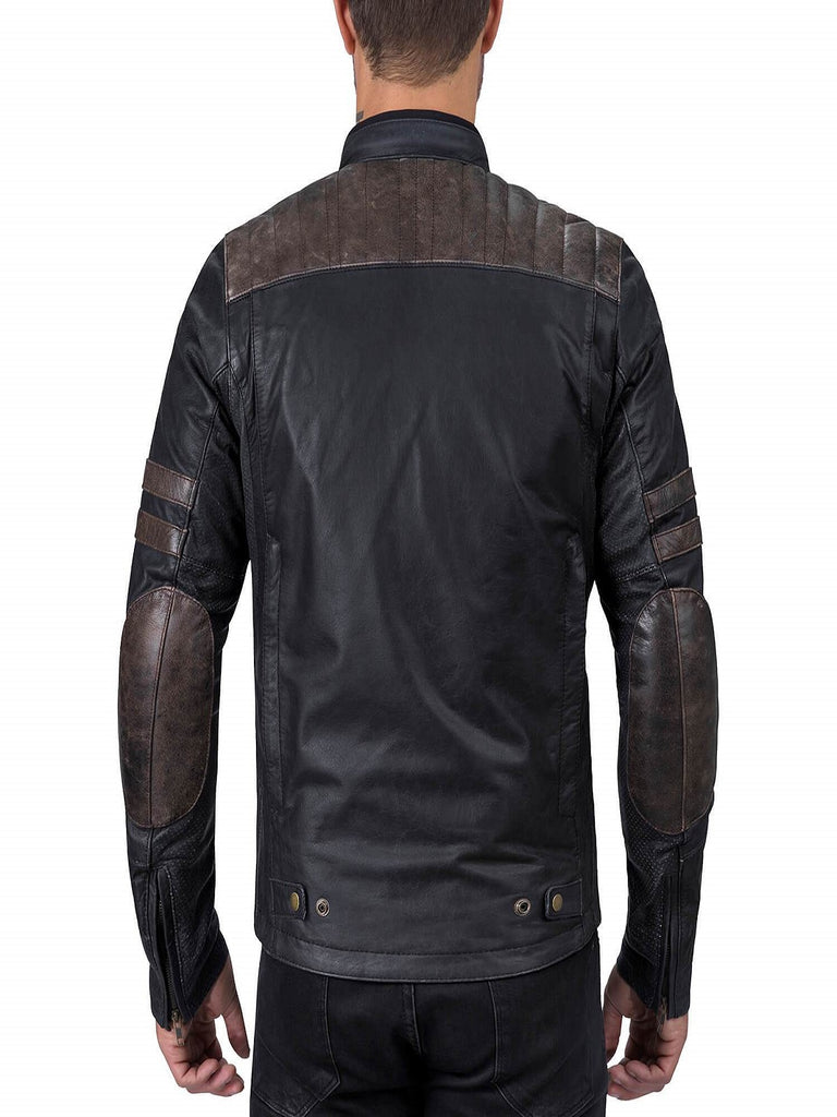 Men Black Riding Leather Jacket | Black Leather Jacket Mens | Men Jacket