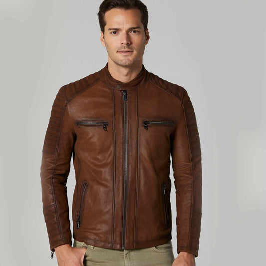 Men’s Leather Jacket Brown