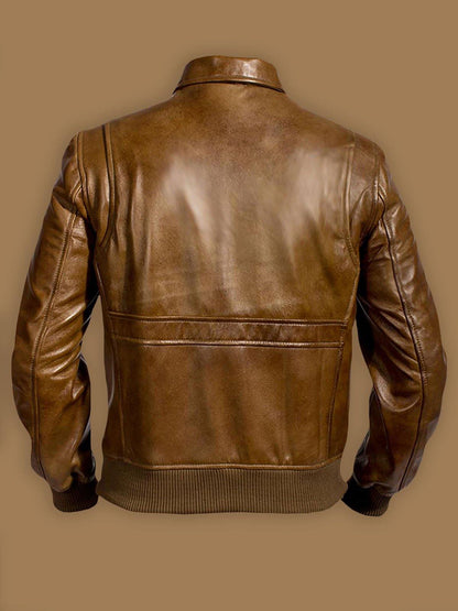 Men Traditional Brown Leather Jacket - Wiseleather