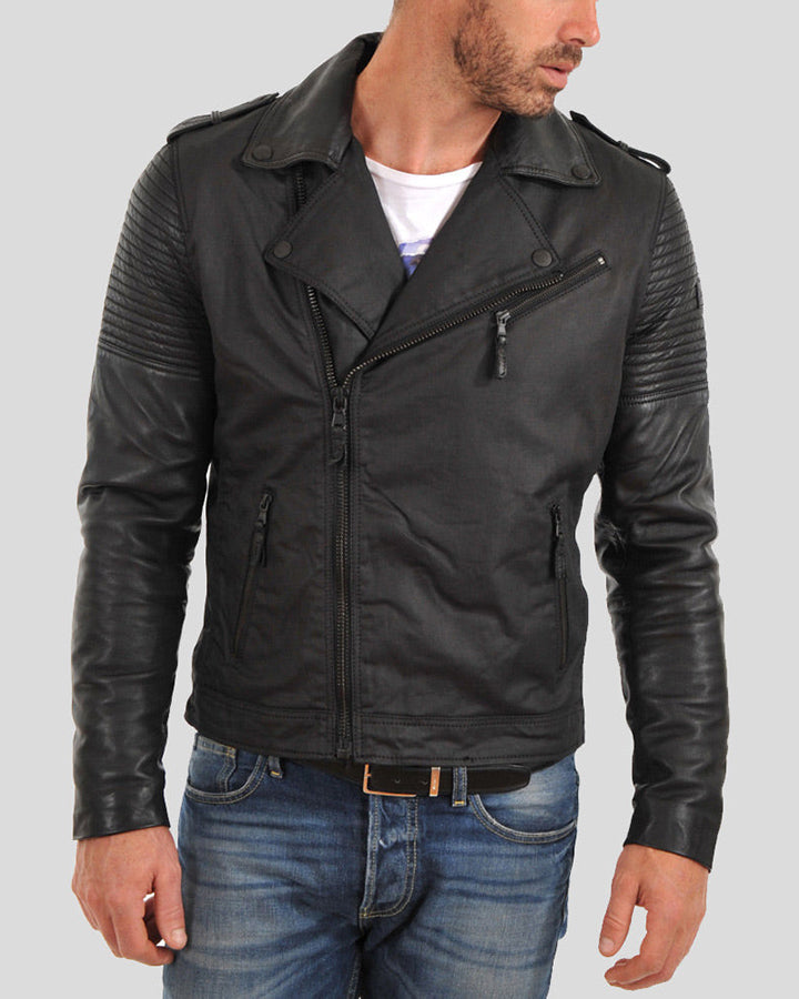 Christopher Black Motorcycle Leather Jacket - wiseleather