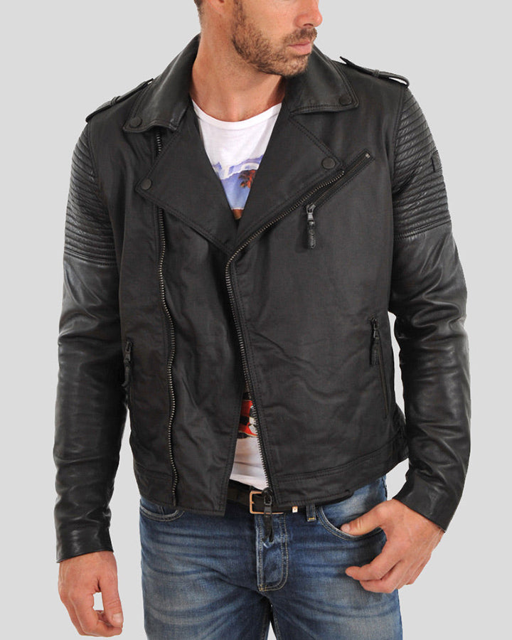 Christopher Black Motorcycle Leather Jacket - wiseleather