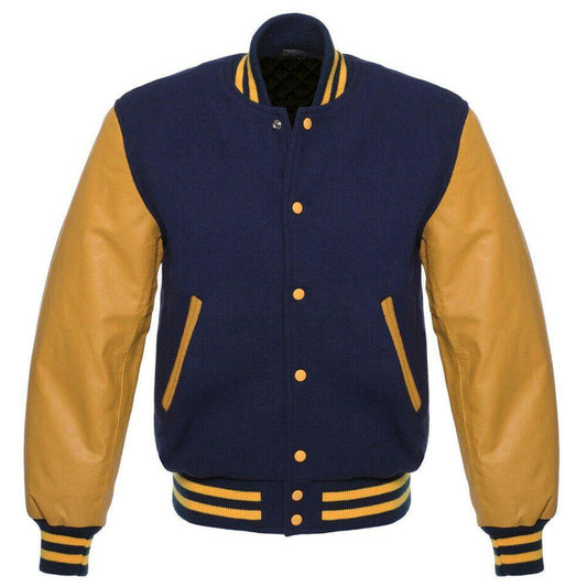 Navy Blue Letterman Jacket - School Jacket - Varsity Jacket