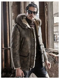 shearling leather coat