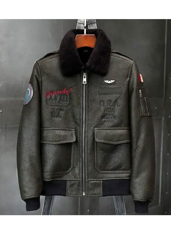 Airforce Flight Jacket Mens Winter Coats Front -wiseleather