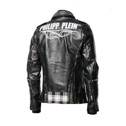 Ideal Studded Biker Printed And Celebrity Jacket For Men - Wiseleather