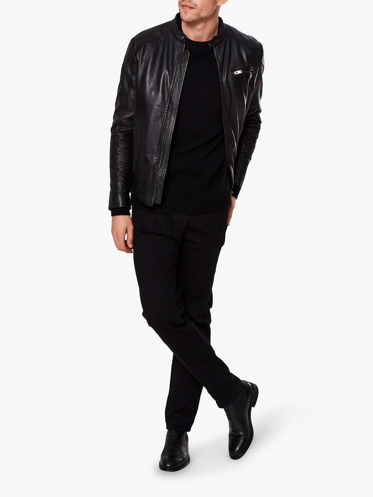 stylish leather jacket for men