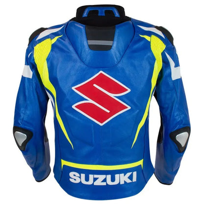 Suzuki Motorcycle Leather Jacket Back