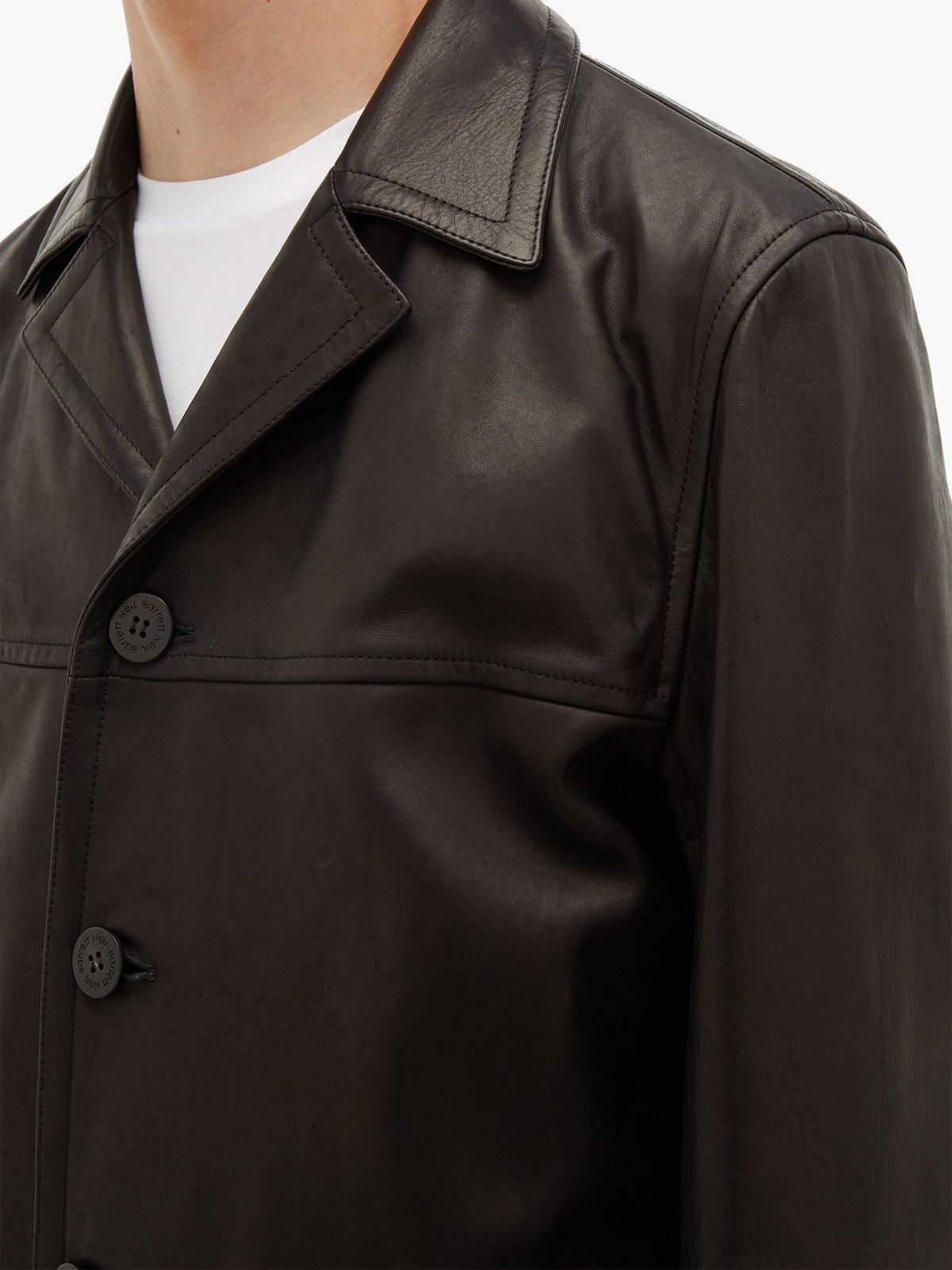 Men Brown Long Leather Jacket - Wiseleather