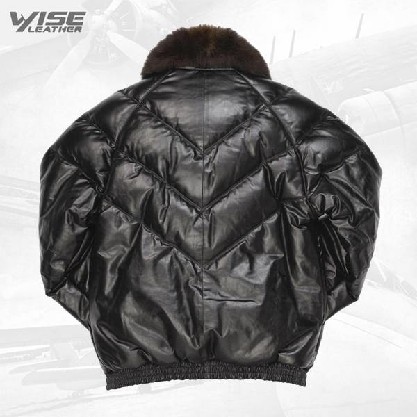 V-Bomber Leather Jacket
