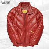 V-Bomber Leather Jacket Chili - Wiseleather