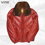 V-Bomber Leather Jacket Chili - Wiseleather