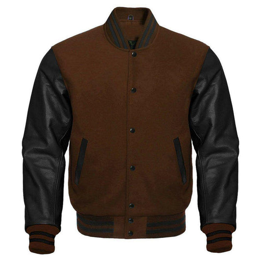 Custom Brown and Black Varsity Jacket