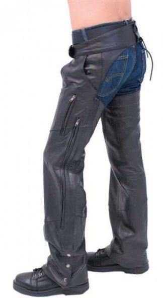 Dissolute Mens Leather Motorcycle Chaps - Wiseleather